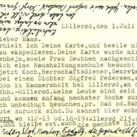 Letter by Walter Bloch from Lillerod addressed to Hans Frank